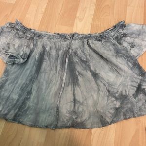 Off the shoulder cropped top
